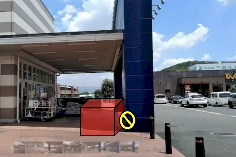 【ミスターマックス 熊本インター店】ペット側入口 物販用途に最適な総合ディスカウントストアの催事イベントスペース