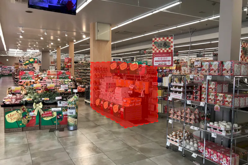 【西友　真田店】店内入口付近　プロモーション用途や物販、食物販のポップアップストアに最適なスーパー店内催事イベントスペース