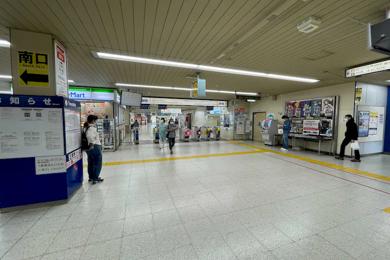 【京成高砂駅】食物販やポップアップストアに最適な人の流動が多い改札内コンコース