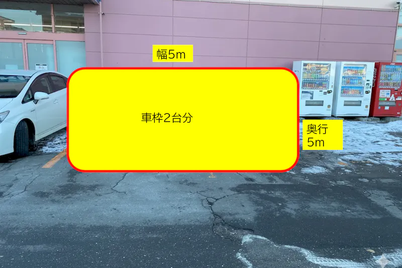 【スーパーセンタートライアル帯広東店】【駐車場スペース】食物販の出店が可能なトライアルマルシェ（キッチンカー/テント・スペース）B
