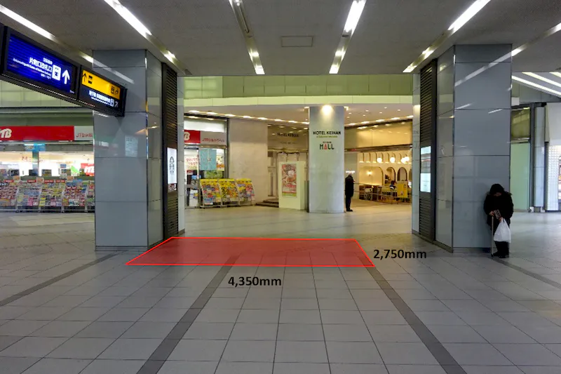 【京橋駅】プロモーションイベントや食物販、物販のポップアップストアに最適な圧倒的な人流を誇る改札外コンコースイベントスペースの画像