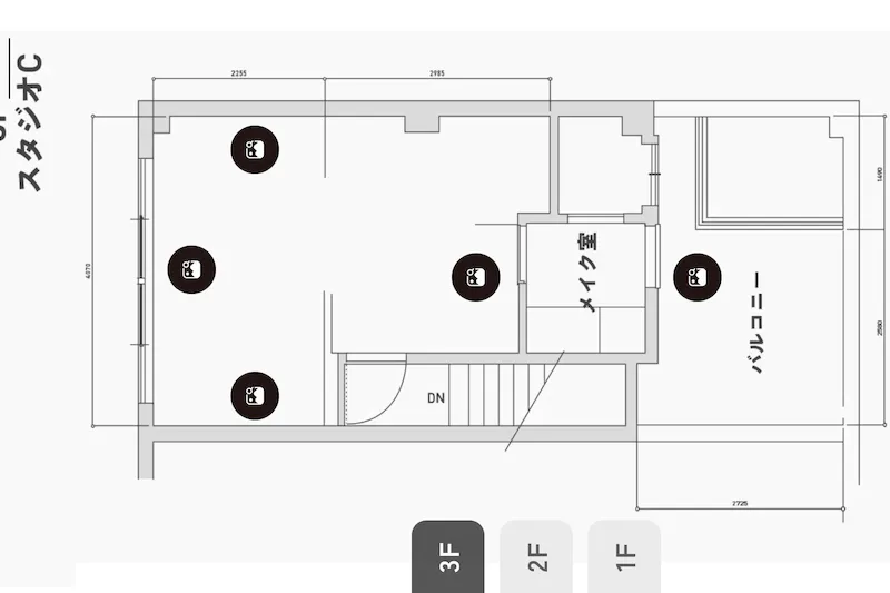 【松屋町駅6分】ポップアップや展示会に最適な白壁3階フロアをすべて利用可能な路面スペース