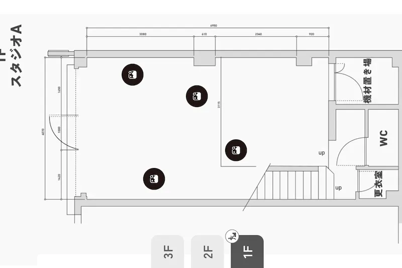 【松屋町駅6分】ポップアップや展示会に最適な白壁3階フロアをすべて利用可能な路面スペース