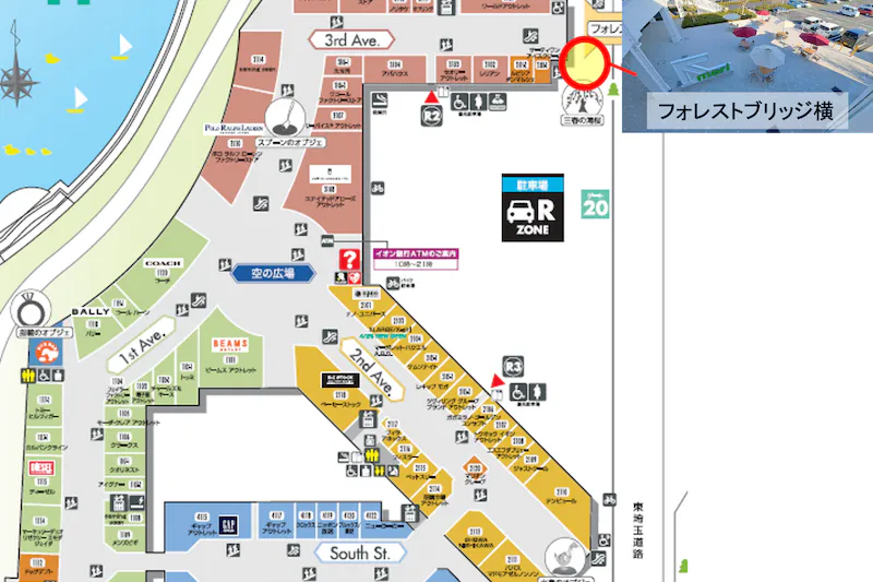 【イオンレイクタウンアウトレット】3rd Ave.1F (先端)   ①