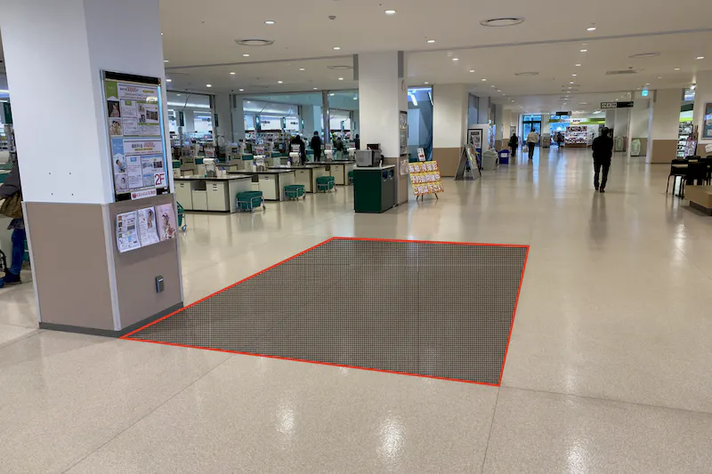 【青木島ショッピングパーク】PRイベントや食物販に最適な施設中央の視認性の高いイベントスペース（⑤区画）