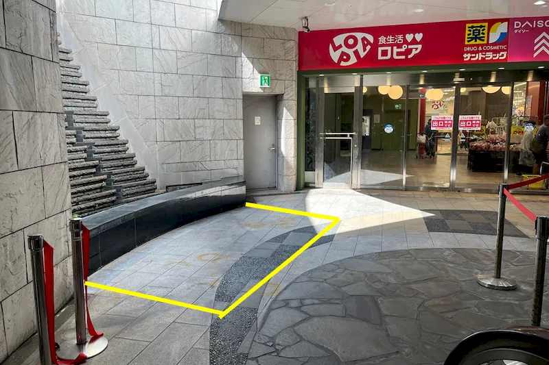 【リバーウォーク北九州】物販やプロモーションに利用可能な人気スーパー隣接の地下1階催事イベントスペース（SC-12-1）
