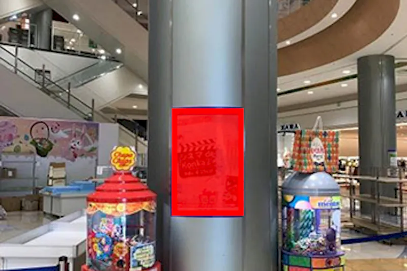 【イオンモール高崎】モール内広告 柱巻き 1F