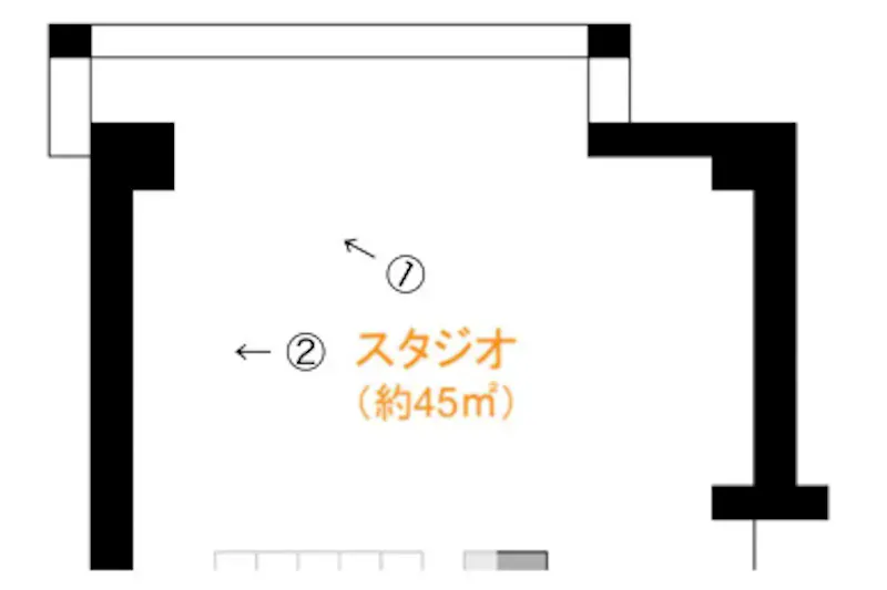 【恵比寿駅5分】展示会やポップアップ、撮影などに適したスタイリッシュな打放しの建物の中にあるイベントスペース