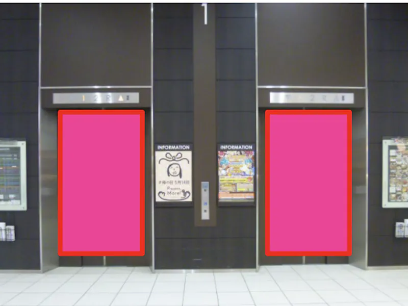 【イオンモール太田】モール内広告 エレベーター扉の画像1