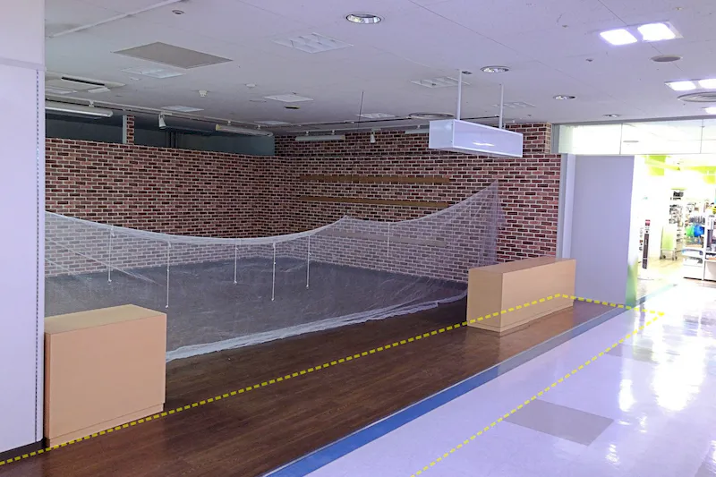 【土浦ピアタウン】展示販売系の物販イベントや各種プロモーションイベントに最適な施設2階にある区画タイプの大型スペース