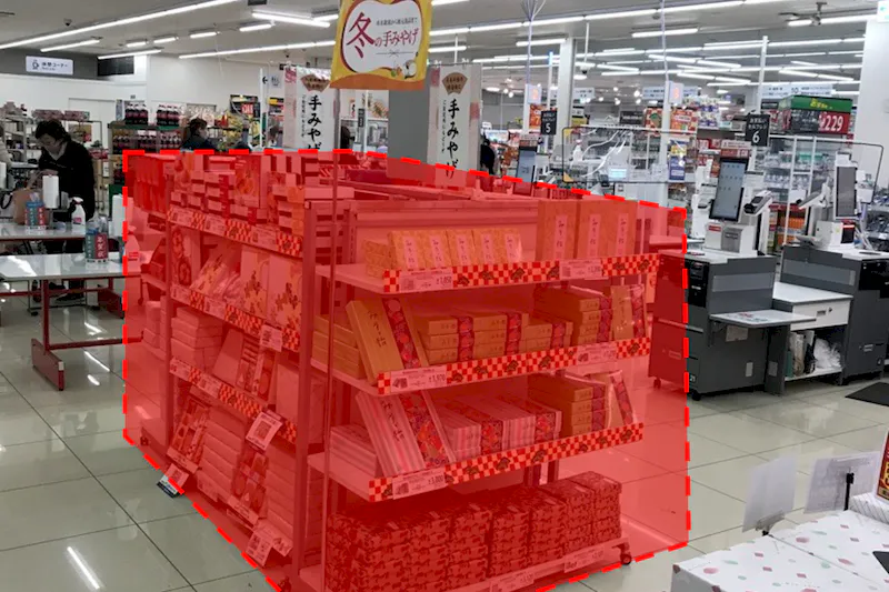 【西友　戸倉店】レジ付近　プロモーション用途や物販、食物販のポップアップストアに最適なスーパー店内催事イベントスペース