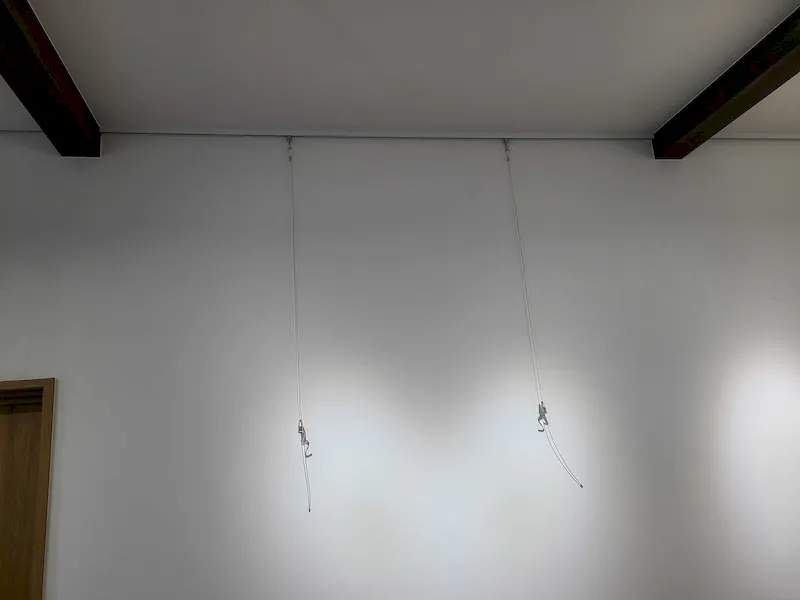 壁際にはピクチャーレールを完備しております。