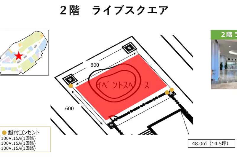 【イオンモール新利府】２階 ライブスクエア