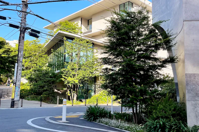 向かい側には　東京音楽大学があります。