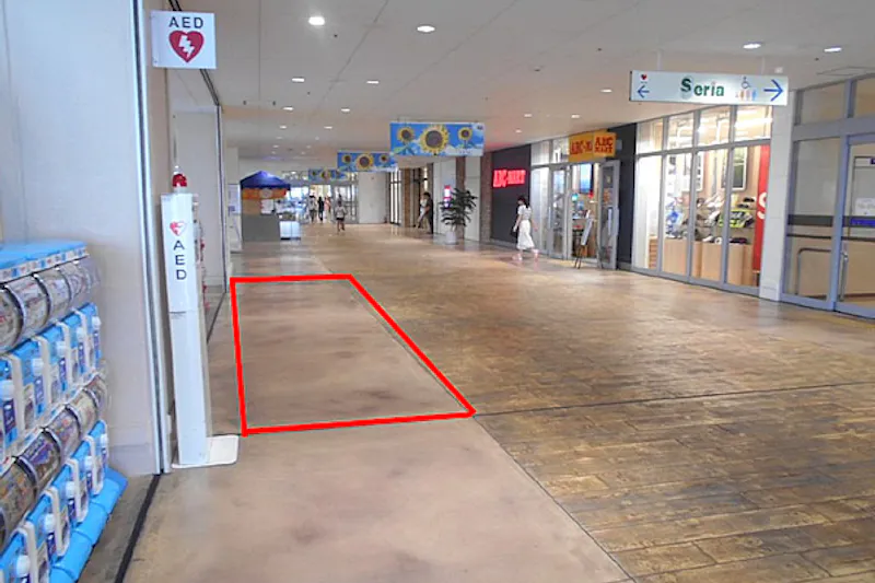 【フレスポ東大阪】PRや物販利用に適した2F ABC~MART前のイベントスペース