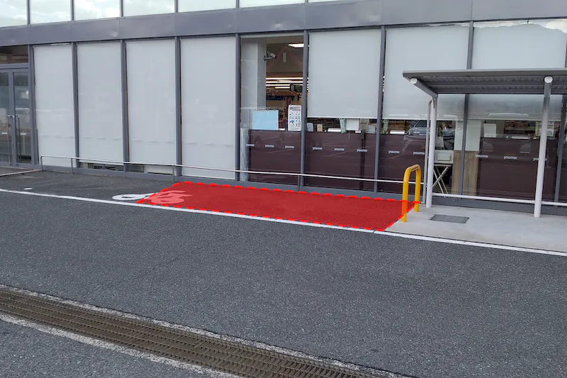 【ゆめマート 朽網】軒先駐輪場　物販・販促プロモーションにおすすめな催事イベントスペース