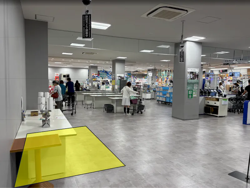 【メガセンタートライアル中間店】① 1Fレジアウト 左側（物販・食物販限定）の画像4