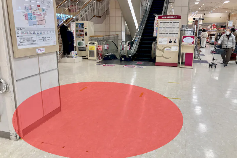 【イオン鎌ヶ谷ショッピングセンター】プロモーションに最適なショッピングセンター食料品売場に隣接したイベントスペース（A）の画像