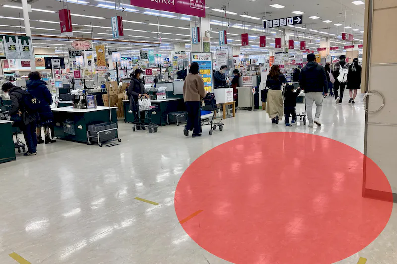 【イオン鎌ヶ谷ショッピングセンター】プロモーションに最適なショッピングセンター食料品売場に隣接したイベントスペース（A）