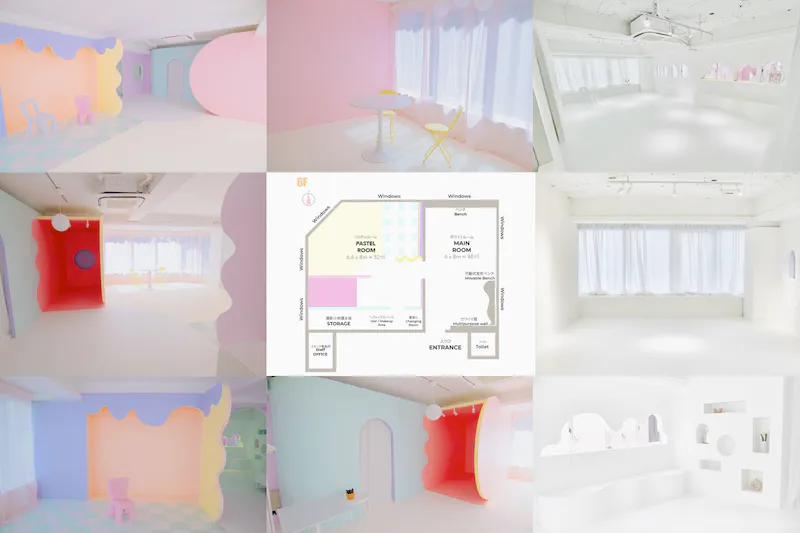【堺筋本町駅2分】ポップ・シンプル・ナチュラルと3つの空間を完備した撮影スタジオ／レンタルスペース