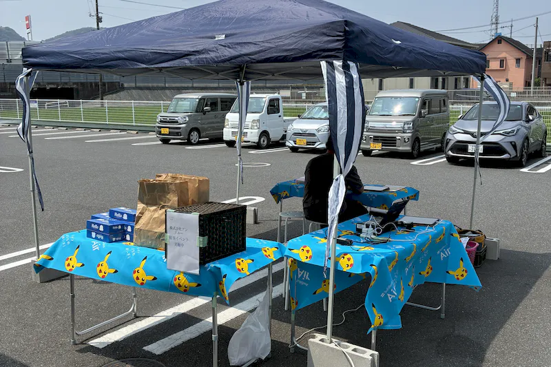 【ダイナム岡山倉敷中島店ゆったり館｜割引キャンペーン実施中】キッチンカーやプロモーションに最適なアミューズメント施設のイベントスペース（出入口前）
