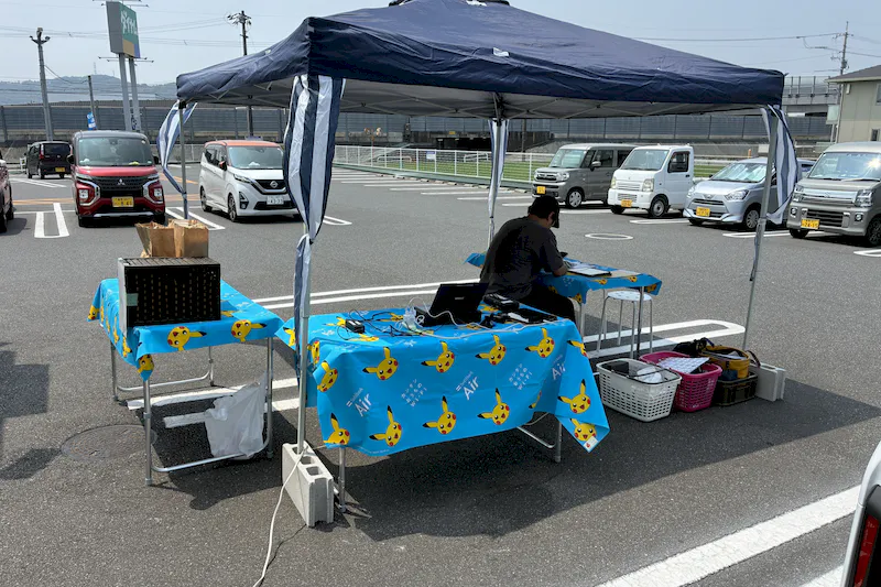 【ダイナム岡山倉敷中島店ゆったり館｜割引キャンペーン実施中】キッチンカーやプロモーションに最適なアミューズメント施設のイベントスペース（出入口前）