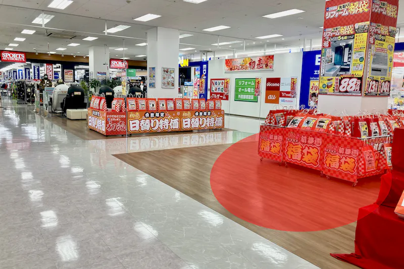 【イオン秦野】ポップアップストアやPRイベントに利用可能な、2F家電量販店前の貸し区画