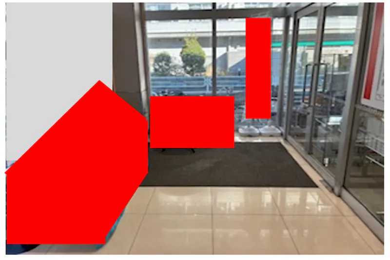 【西友　南葛西店】1F風除室　プロモーション用途や物販、食物販のポップアップストアに最適なスーパー店内催事イベントスペース
