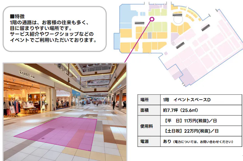 【イオンモール北戸田*】1F　イベントスペースDの画像2