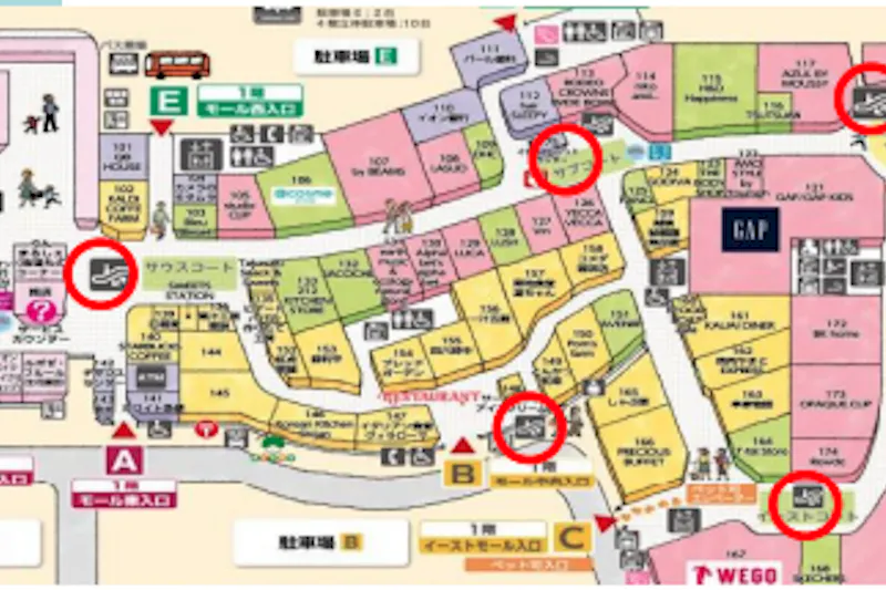 【イオンモール高崎】モール内広告 エスカレーター 1F