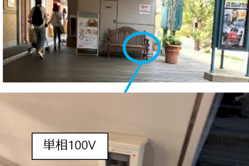 【みのおキューズモール】「④EAST1-1F エスカレーター下」PRプロモーションなどに利用可能な天候に左右されない通路導線上のイベントスペース