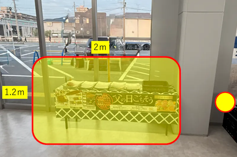 【スーパーセンタートライアル古賀花見店】食物販やPR活動に最適な店内「1Fエレベーター前　スペース」※NG業種有
