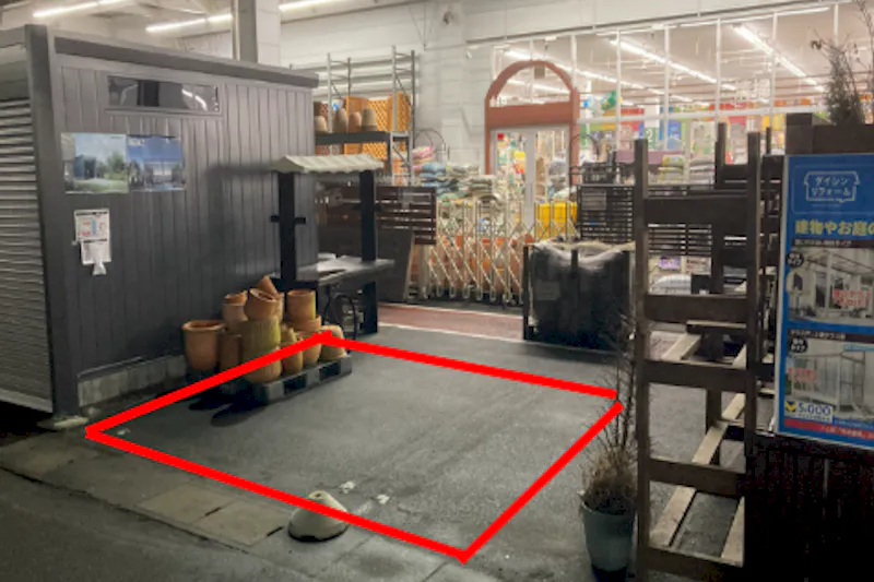 【ダイシン大富店】外売場　キッチンカーの出店やテント形式のイベント実施に最適な屋外の催事イベントスペース