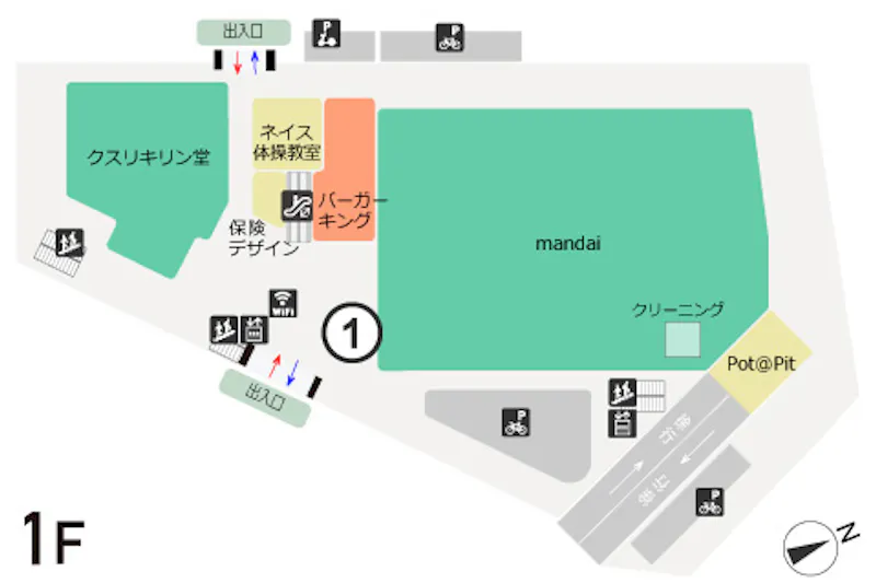 【フレスポ阿波座】食物販や物販に適したスーパー万代付近の1階共用スペースにある屋内スペース