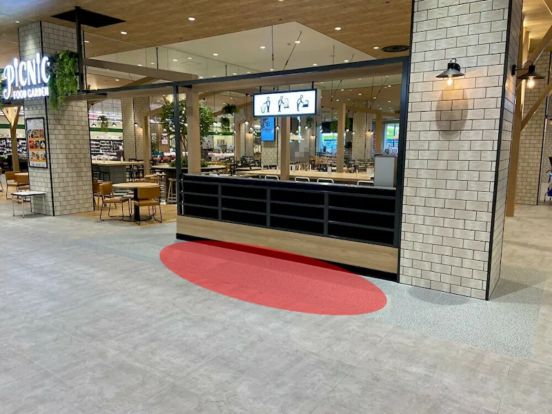 【フルルガーデン八千代】飲食・食物販に最適な地域密着型ショッピングモール内１階出入り口近くのイベントスペースの画像4
