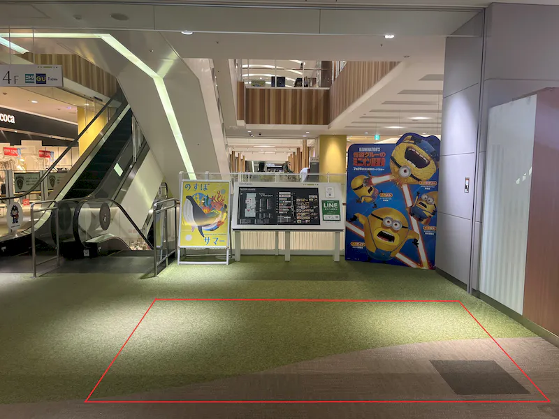 【ノースポート・モール】「3F-3区画（サービスカウンター横）」子供向けのプロモーションイベントや小規模物販に最適なイベントスペースの画像2