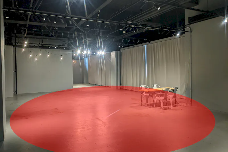 【アソビル：ASOBUILD】新商品のレセプションイベントやアパレルの展示販売会等に最適な駅チカ商業施設2階にある大型イベントスぺース（Room3)