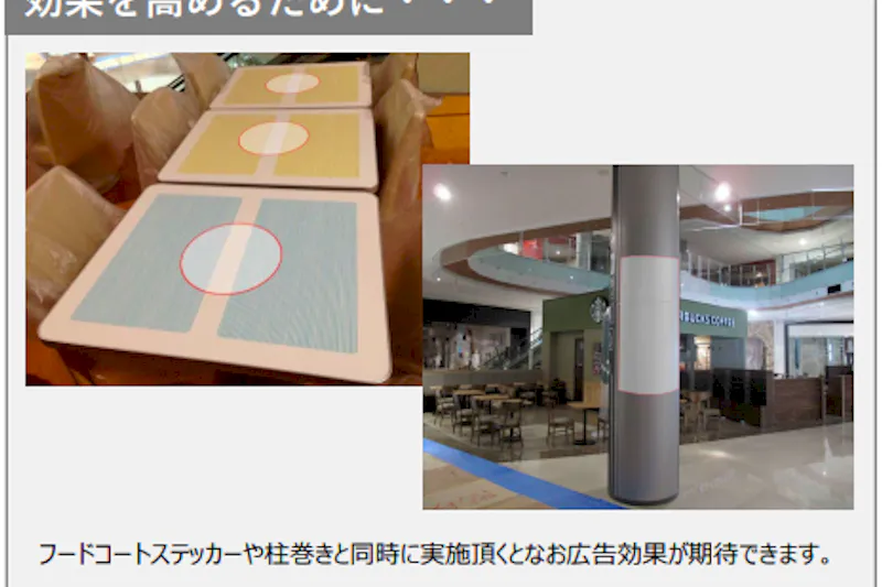 【イオンモール名古屋茶屋】モール内広告 フードコート紙コップ