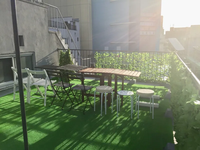屋上のテラスのご利用も可能です。