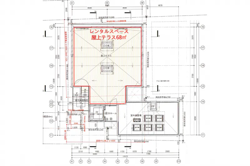 【築地駅4分】ロケや撮影会等の撮影用途、招待制イベントに最適なデザイナーズホテルの屋上スペース