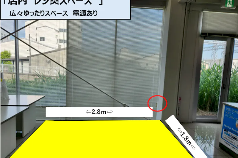 【メガセンタートライアル上里店】屋内レジ奥スペースの画像