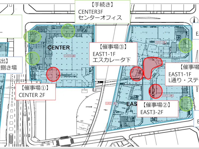 【みのおキューズモール】「⑨L通り Dスペース」キッチンカーや各種プロモーションに最適な通行客からの視認性の良いイベントスペースの画像4